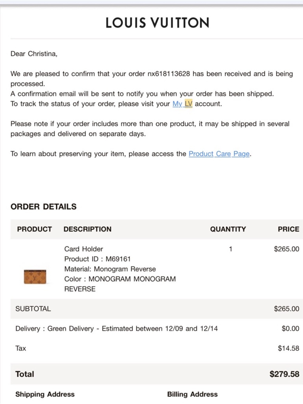 Louis Vuitton Monogram Reverse Card Holder – FULL SET + RECEIPT - Picture 6 of 7
